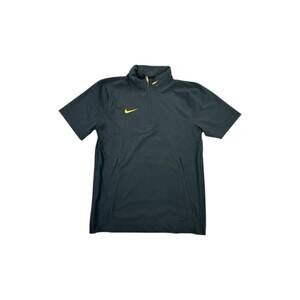 NEW NIKE men's short-sleeve lightweight coaches jacket in black/sundown